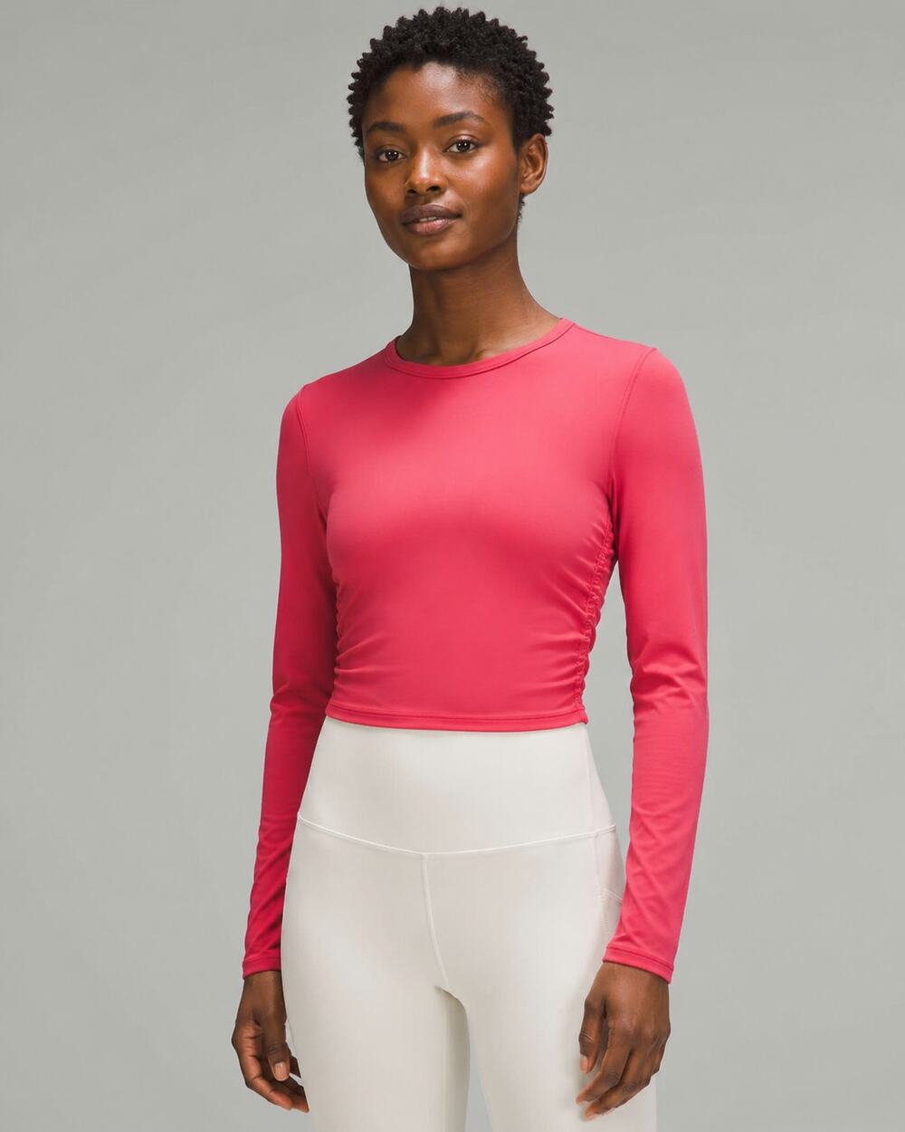 Lululemon All It Takes Nulu Long-Sleeve Shirt W3EWYS in Vintage Rose Womens
